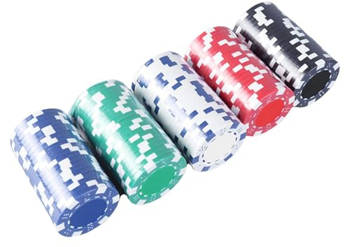 Juego de póquer, fichas Texas Hold'em, kit de póquer premium, fichas de juego clásicas, carcasa de aluminio segura, diseño portátil, fichas ideal para blackjack, noches de juego, fiestas, eventos