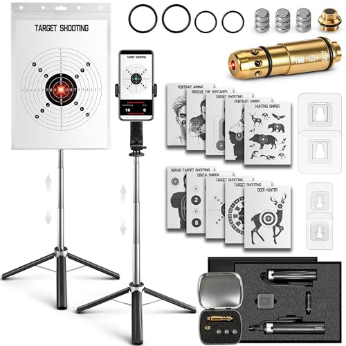 GLORYFIRE Dry Fire Laser Training System - Safe & Economical Practice Without Live Ammo, Home Training Compatible with App for Performance Tracking - with Cartridge, Targets & Holderes