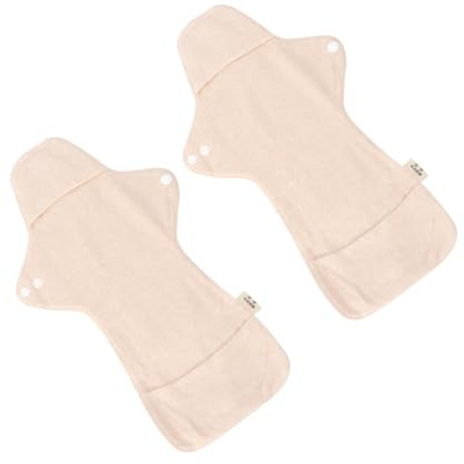 Healeved 2 piezas Toallas Sanitarias Reutilizables Lavables de Algodón Orgánico Absorbentes y Portátiles para Mujeres Unidades Diseño Plegable y Transpirable para Uso Menstrual y Puerperio