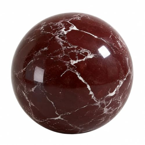 SIRIZEN-DIVING Rosa Levanto - Sfera decorativa in marmo, 12 cm