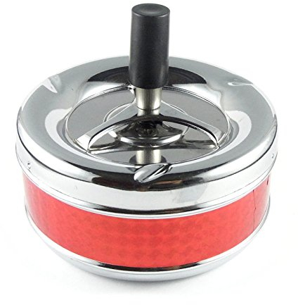 Starlet24 Drehaschenbecher Windaschenbecher Aschenbecher Sturmaschenbecher Ascher Rot 13 cm