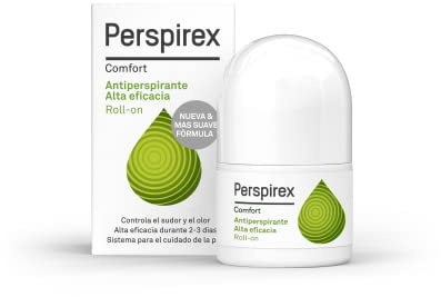 Perspirex ® Comfort | Desodorante Antitranspirante Axilas Roll on para pieles delicadas, duradero hasta 3 días | Controla el sudor y el olor cuidando tu piel | 20 Ml