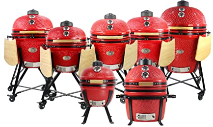 YNNI KAMADO TQ00RHBL Barbecue rond en céramique sur pied Noir