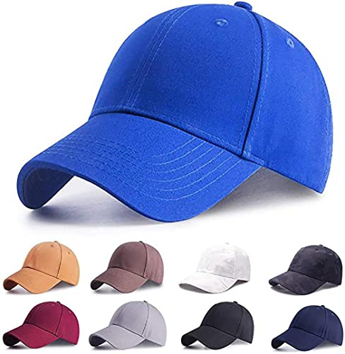 Etyepoh Baseball Cap für Herren und Damen, Unisex Kappe Verstellbar Reine Farbe Baseboard Baseballkappe Mütze (A-blau 02)