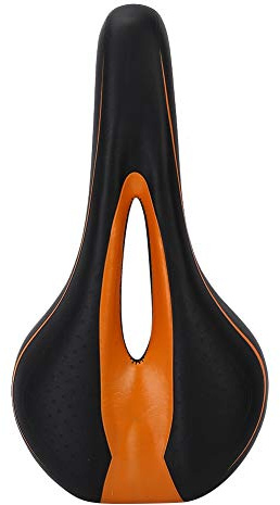 Dioche Mountain Bike Saddle Seat, Bike Seat Orange, Mountain Road Bike Saddle Soft Comfortable Seat Bicycle Accessory for Mountain, Road