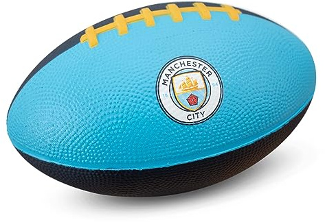 Hy-Pro Manchester City F.C. Mini Foam American Football | Officially Licensed, Soft, Indoor and Outdoor Play, Adults, Kids, Youth
