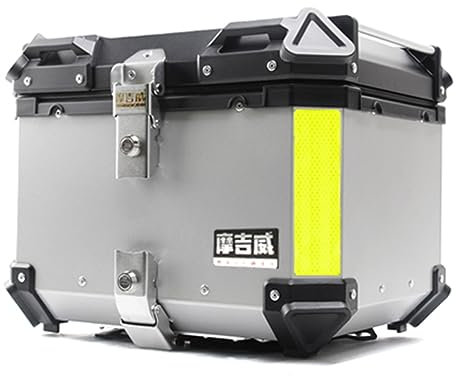 Bauletti per Moto, Alluminio Bauletto da Moto 36L 45L 55L 65L Topcase Valigia Baule per Casco Robusto E Facile, per Un Casco, Bauletto, Ciclomotori, Motocicletta, Quad, con Fondello (Color : B, Size