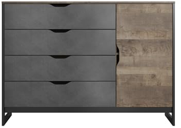 Design Möbel Arden Schlafzimmer Kommode mit Schubladen Kommode Schlafzimmer Highboard Kommode Modern