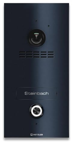 Metzler VDM10 2.0 - Videocitofono con apriporta (alimentazione) - collegamento LAN POE - citofono con fotocamera HD - 1 casa di famiglia - app per smartphone - in RAL7016 antracite | Kian