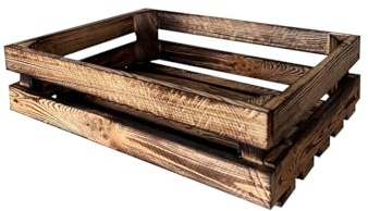 Neue Obstkisten Holzkisten Weinkisten Apfelkisten Geflammte 40x30x12cm