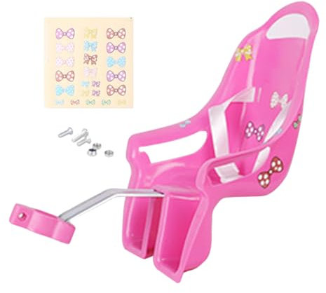 Generisch Puppen Fahrradsitz Hinten | Puppensitz für Kinderfahrrad | Kleinkind Fahrradsitz für Puppe mit Aufklebern | Kleinkinderfahrräder Dekorativer Tragestuhl Puppensitz für Mädchen