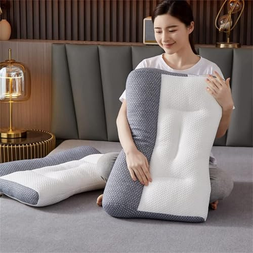 Proease Pillow for Sleep Apnea, Proeases Orthopedic Deep Sleep Pillows, Pro Ease Sleep Apnea Pillow, Ergonomic Pillows for Neck and Shoulder, Proeases Pillows for Side, Back, Stomach Sleepers (White)