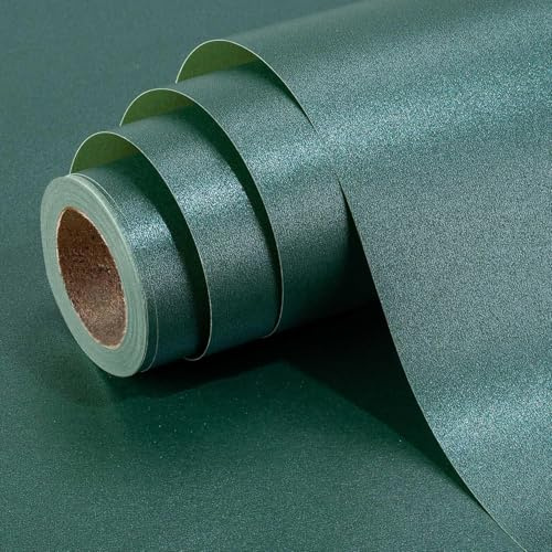 Wikadlik Green Wrapping Paper, 43cm x 10m Solid Color Pearly-Lustre Gift Wrap Paper Roll for Christmas, Fathers Day, Birthday, Holiday