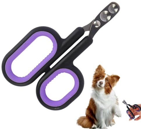 Cortadora de garras de metal para gatitos, recortadora de garras de perro antisangrado, cortador de uñas para gatos, herramienta profesional de aseo para mascotas, cortadora ciega de doble agujero