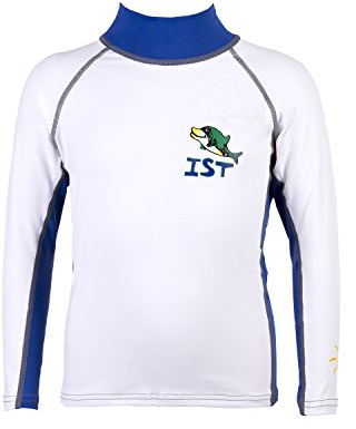 IST DSK-46 Unisex Kids Long Sleeve Spandex Rash Guard (Blue, Large)