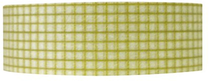 Wrapables Colorful Patterns Washi Masking Tape, Lime Green Gingham
