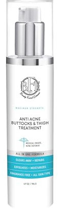 Anti-Acne Buttocks & Thigh Treatment- Clears Away Acne, Pimples, and Ingrown Hairs for the Buttocks and Thigh Area. Prevents Future Breakouts. 6.9 OZ