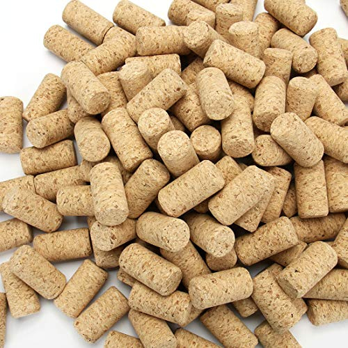 Tosnail 150 Pack Blank Wine Corks Straight Corks Wine Stoppers for Ornament Making, Arts and Crafts Projects- 15/16 x 1.75