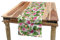 ABAKUHAUS Wald Tischläufer, Paradise Island Nature, Esszimmer Küche Rechteckiger Dekorativer Tischläufer, 40 x 180 cm, Grün Magenta