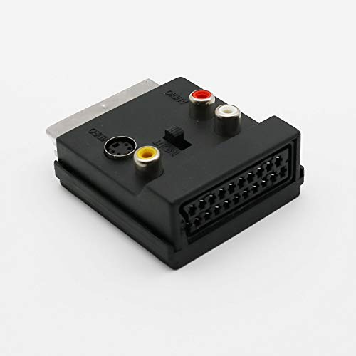 Connector and Terminal 1x RGB Scart Male to 3X RCA Female + S-Video AV TV Audio Cable Converter Adapter