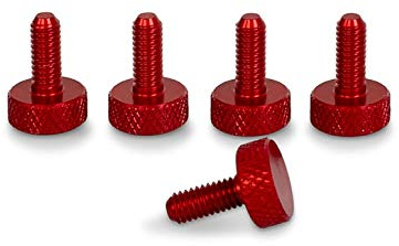 Precisiongeek - Rändelschrauben M3 x 10mm 1 Satz (5 Stück) (Rot)