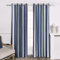 DriftAway Chris Lot de 2 Rideaux occultants en Lin mélangé à Motif à Rayures Verticales et à œillets pour Chambre de Ferme imprimé – 132,1 x 213,4 cm – Ivoire Bleu foncé