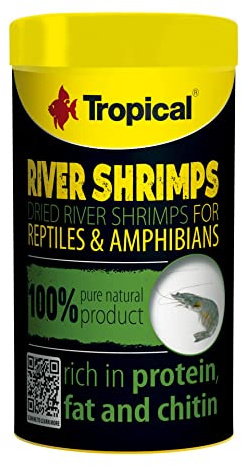 River Shrimps 100ml / 16g - Alimento seco de camarones de río para Reptiles y Anfibios