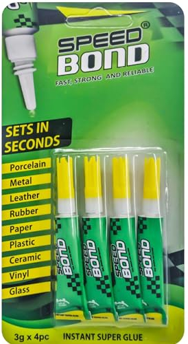Speed Bond General Strong All Purpose Superglue Strong All Purpose Liquid Adhesive DIY Craft Super Glue on Metal, Wood, Plastic, Ceramic, Leather, Rubber, Glass, and More