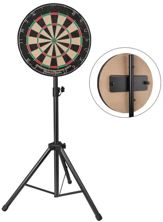 Xiuganpo Plattenstütze, Stabil in Edelstahl mit Verstellbarem Rost, das mit Dart Dart Ständer für Innenräume Ausgestattet Ist