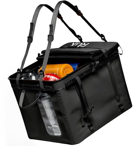 RUX 70L Collapsible Gear Box (Black) - Modular Adventure Storage Solution for Camping Storage, Overlanding, Off-Road and Van Life - Weatherproof, Durable and Multifunctional