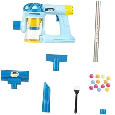 Sharplace Aspirapolvere Giocattolo per Bambini, Giocattoli Educativi, Regali di Compleanno 3 in 1 Aspirazione, Gioco di Ruolo per Bambini E Bambine, Blu
