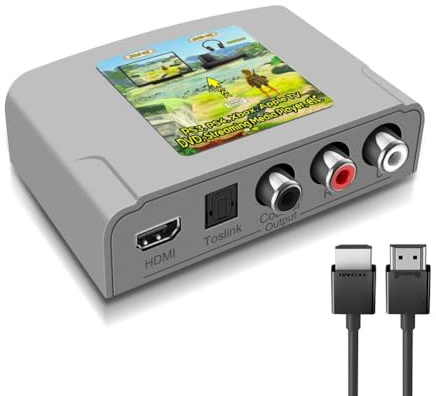 Qusedwey Extractor de Audio Adaptador de Audio Óptico Compatible con Extractor de Audio Óptico A Óptico de 3,5 mm