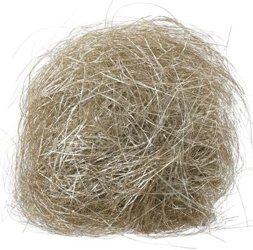 MIJOMA Angel Hair Tinsel Decorative Fibres - Shiny Christmas Decoration for Crafts & Design - Ideal for Tree, Arrangements, Advent Wreath & Table Decoration (Pearl)