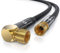 CSL - 3m SAT Kabel 8k 4k HDTV 90 Grad gewinkelt 135dB - Premium SAT Antennen Satellitenkabel F Stecker - TV HDTV Radio DVB-T DVB-C DVB-S DVB-S2 - Abschirmmaß 135db 75 Ohm - Schwarz