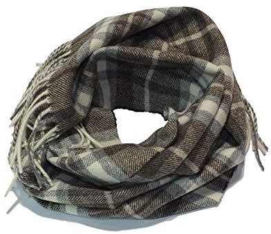Neweave MILANO, Sciarpa Scozzese, 100% Lana Merino, Made in Italy (CACAO)