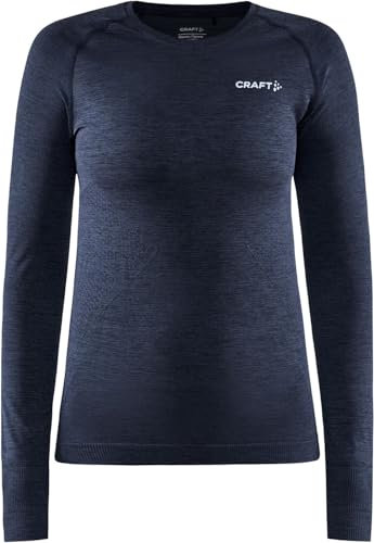 Craft CORE Dry Active Comfort LS W | Funktionsshirt Damen Langarm L | Blaze | Bodymaping für verbesserte Thermoregulierung | Sport Shirts für Damen aus recycelten Materialien | Fitness Shirt Damen