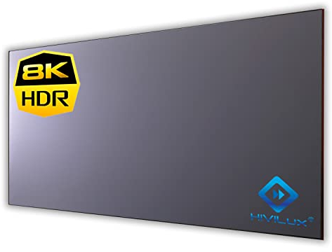 HiViLux® Ultra Thin Zero ALR RahmenLeinwand Rahmenlos Hochkontrast Grau Tuch: HiViGrey Cinema 5D/HDR Gain 1,35/Randlos/Not for UST (16:9 127Zoll Bild:280x158cm)
