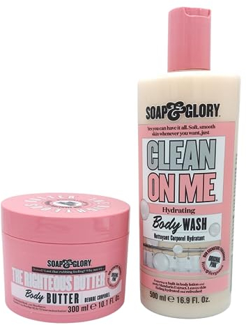 Clean On Me Shower Gel and Body Butter Bundle Consisting of Clean on Me Shower Gel and The Righteous Butter.