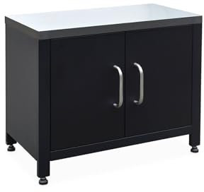 sweeek - Cocina exterior de acero, 80cm, Grimaud, Negro, 52.5x80x69 cm