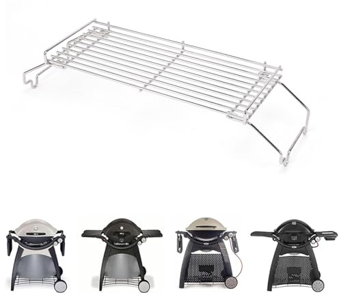 Denmay varmhållningsgaller reservdelar för Weber Q300-serien gasgrill, rostfritt stål varmhållningsgaller tillbehör för Weber Q300, Q320, Q3000, Q3200