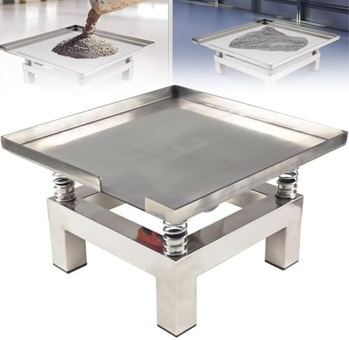Compacteur de banc, plateforme vibrante en acier inoxydable, table vibrante pour béton, capacité de charge 10 kg/20 kg, pour la fabrication de chocolat et le remplissage de moules 220V-35*35CM