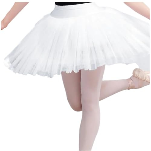 Vestito da tutù balletto for donne, gonna for adulti, vestito del Lago dei Cigni, costumi danza for ragazze, abito ballerina, abbigliamento ballo palcoscenico per Danza(White,L height 160-165cm)