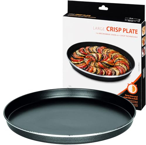 Piatto Crisp AVM305 per Microonde Compatibile con Whirlpool Ø32 cm H 2,5 cm Piatto Croccante Ricambio per AVM305 e Serie Crisp Pizza e Gratinati