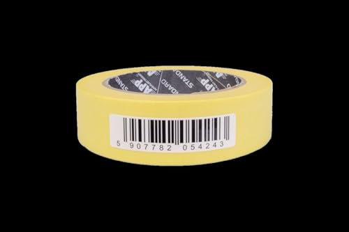 APP Standard 60°C - Ruban de masquage pour peinture 30 mm | Ruban masquage pour peinture, vernis, et rénovation | Résistant aux températures allant jusqu'à 60°C | Jaune | 45 m x 30 mm