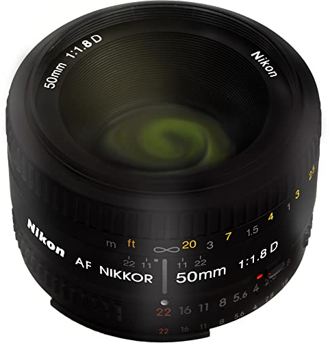 Nikon AF FX NIKKOR 50mm f/1.8D Lens with Auto Focus for Nikon DSLR Cameras (Renewed)