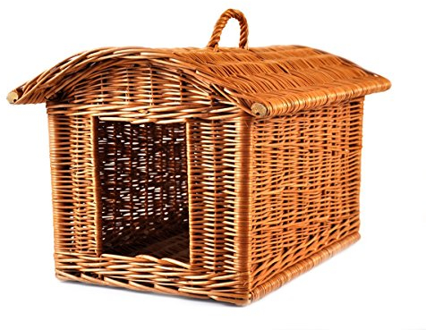 Katzentransportbox Katzen Korbhöhle Katzenhöhle Katzenkorb Hundekorb aus Weide geflochten K5-584