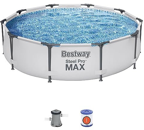 Bestway 12ft x 48in Steel Pro Max Above Ground Pool Set, Metal Frame