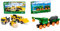 BRIO World 33658 Baustellenfahrzeuge - Ergänzung Holzeisenbahn - Empfohlen ab 3 Jahren & Bahn 33698 - Grüner Kranwagen mit Anhänger und Fracht,White