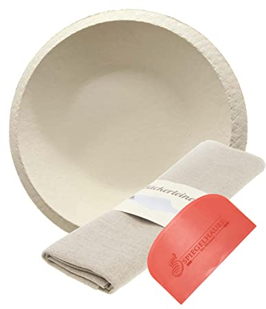 Bäckerei Spiegelhauer Gärkörbchen I Teigschaber und Bäckerleinen Gärkörbchen Set