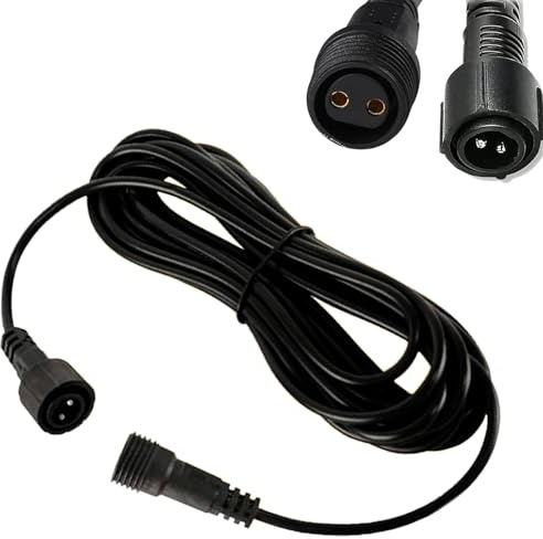 Joysing Prolunga per Luci Natalizie 6M 2 Pin - Connettore IP44 Impermeabile per Catena Luminosa Esterna, Giardino e Stringa
